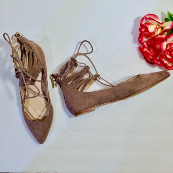 Unisa Shoes - NEW Tan Pointy Toe Lace-up Gladiators Size 8.5